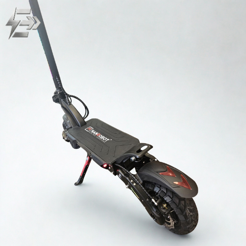 Trottinette électrique pour adulte Nanrobot LS7 équipée de suspensions hydrauliques avant et arrière.